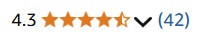Amazon star rating