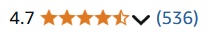Amazon star rating for Tragedy & Hope 101